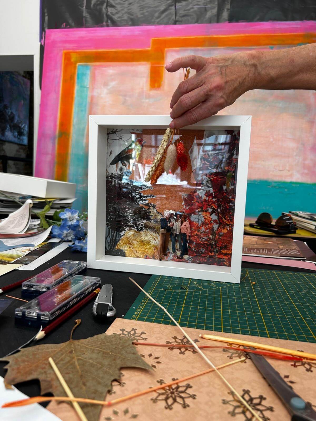 Collage & mixed media, experimenteren met technieken - 2-delige workshop - Foto