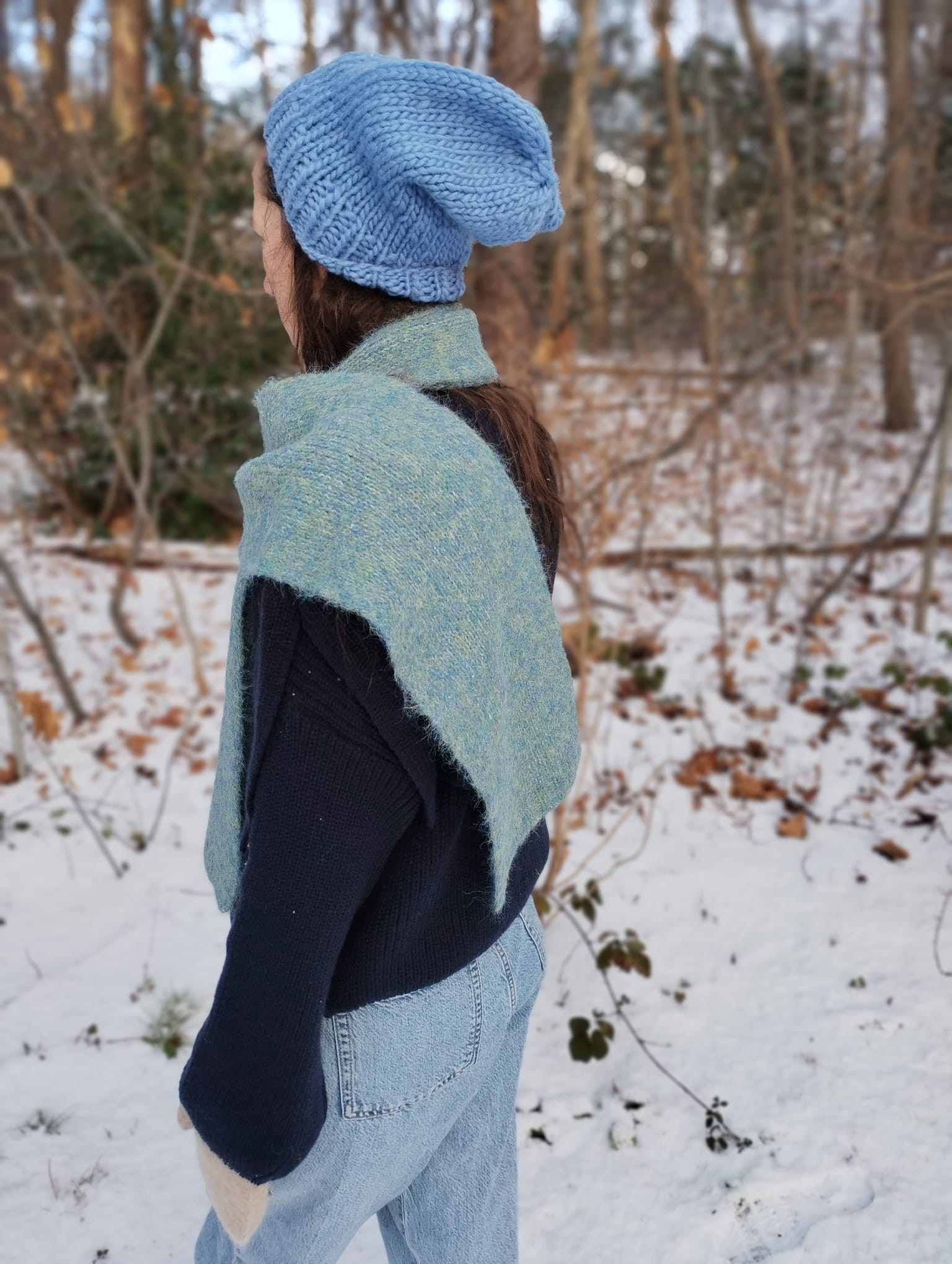 Warme muts breien - DIY kit - Foto