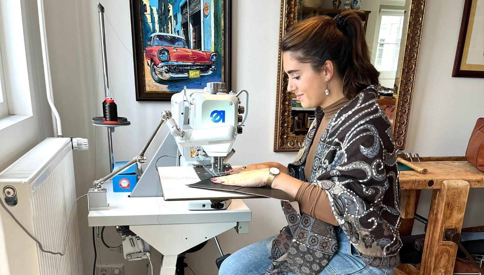 Workshop leren tas maken - Foto