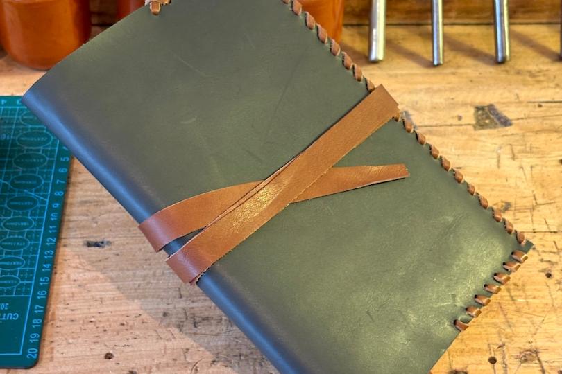 Workshop leren notebook cover maken - Foto