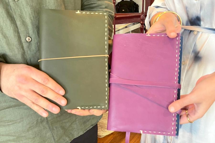 Workshop leren notebook cover maken 📚op locatie - Foto