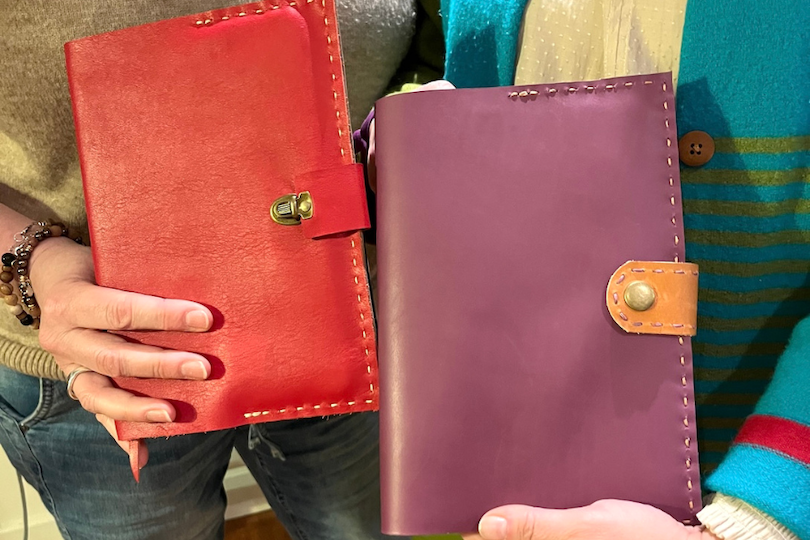 Workshop leren notebook cover maken