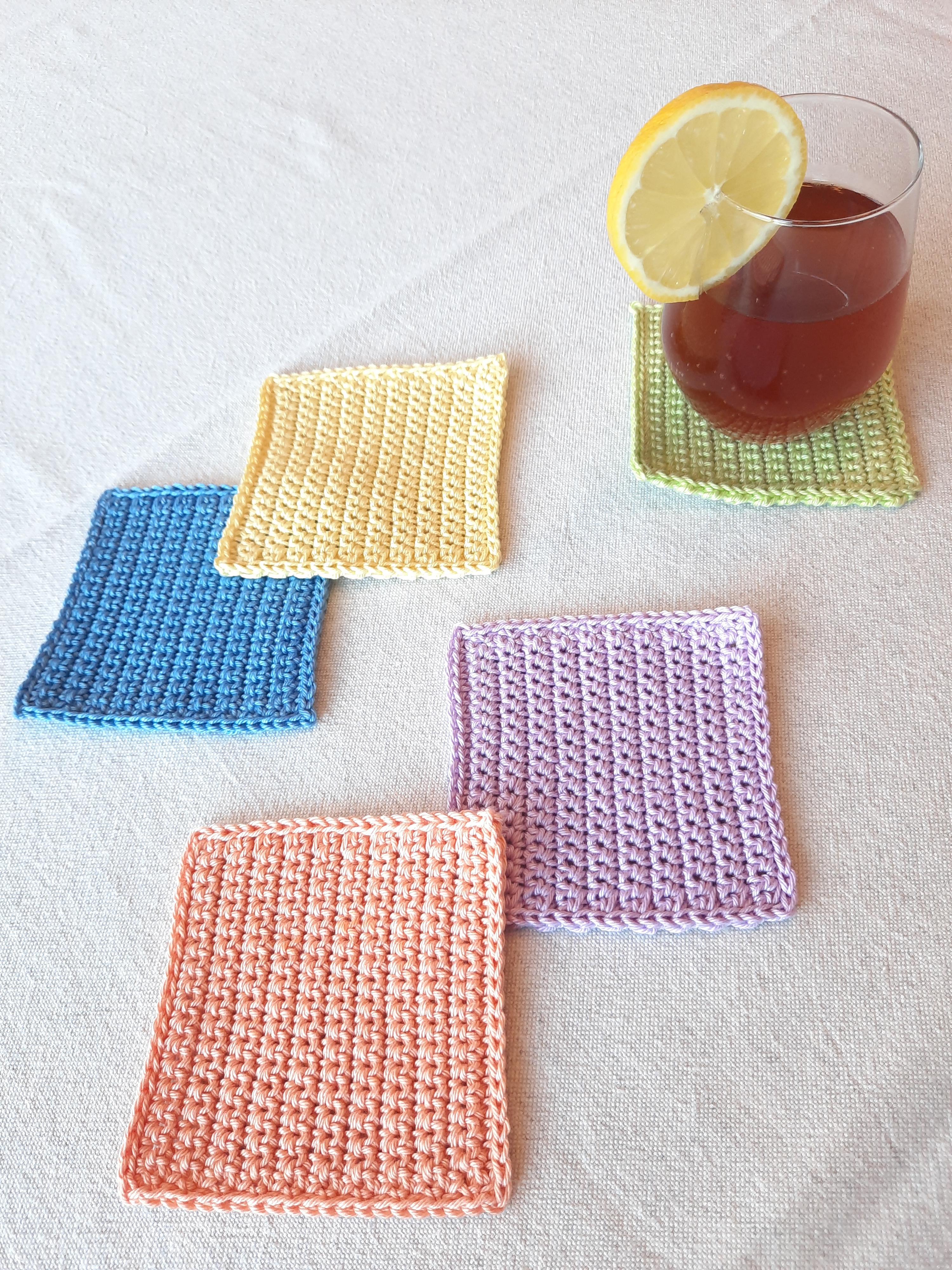 Haken voor beginners - Vierkante onderzetter - Foto
