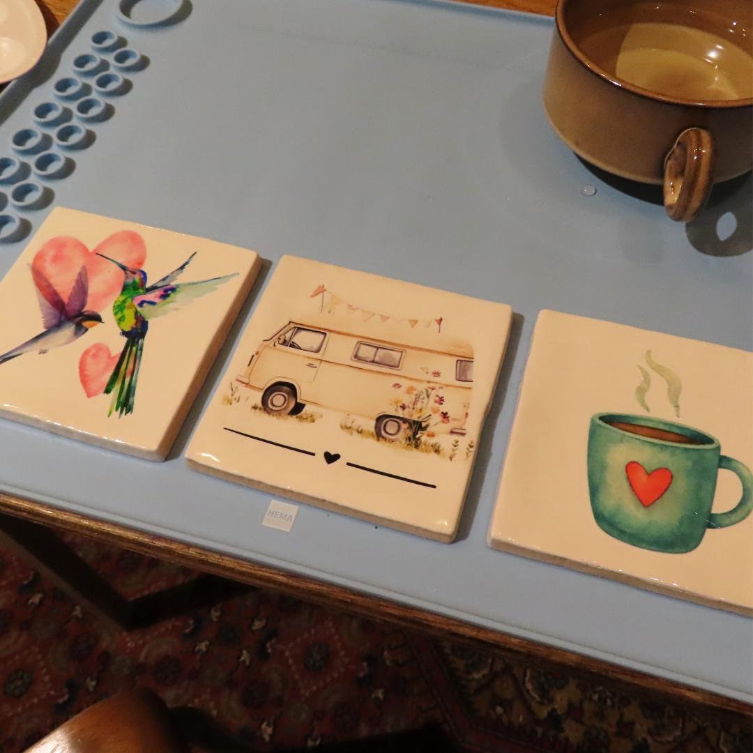 Toffe bordjes en tegels -  upcycle workshop - Foto