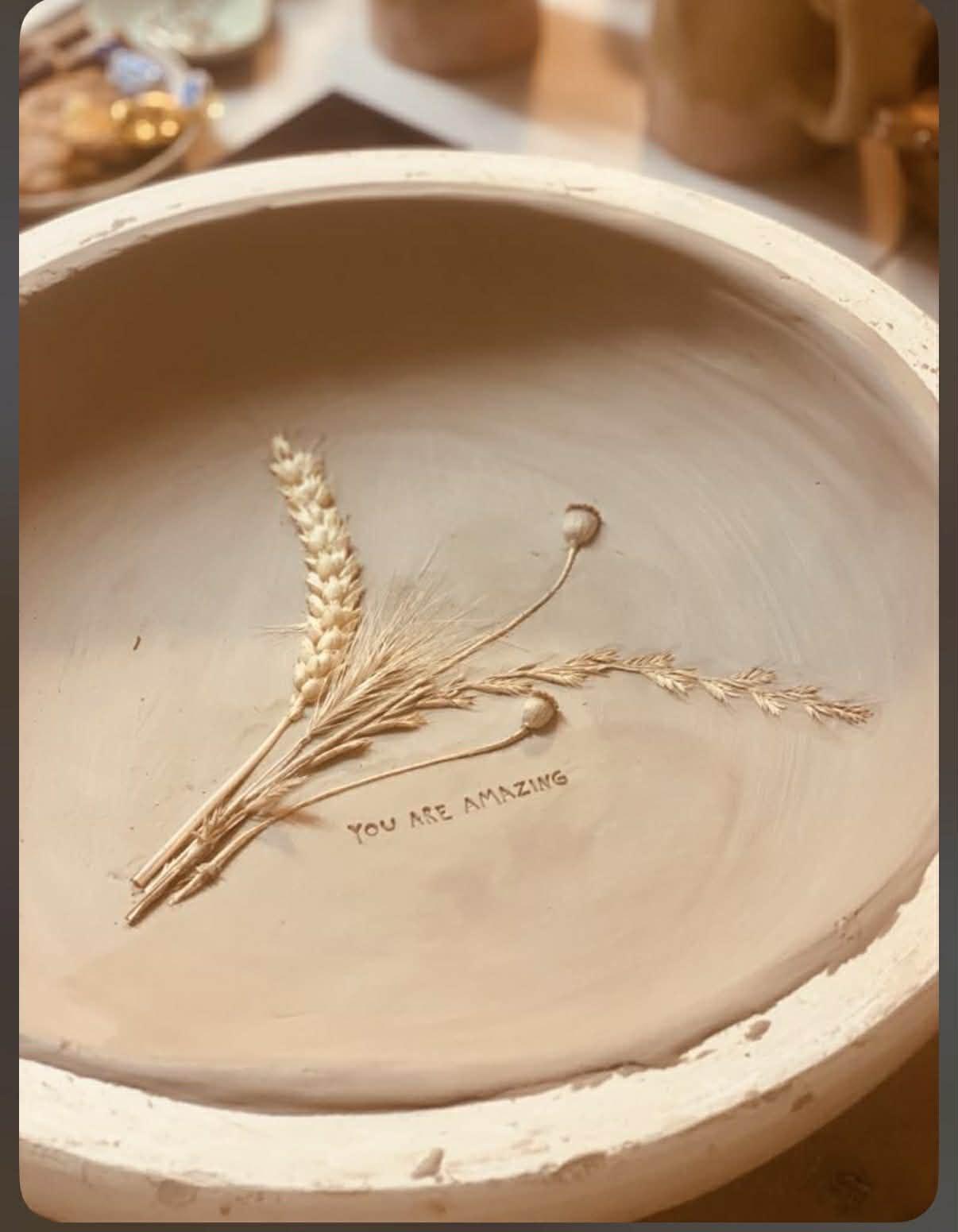 Workshop "herfst in je bord" 4 borden. - Foto