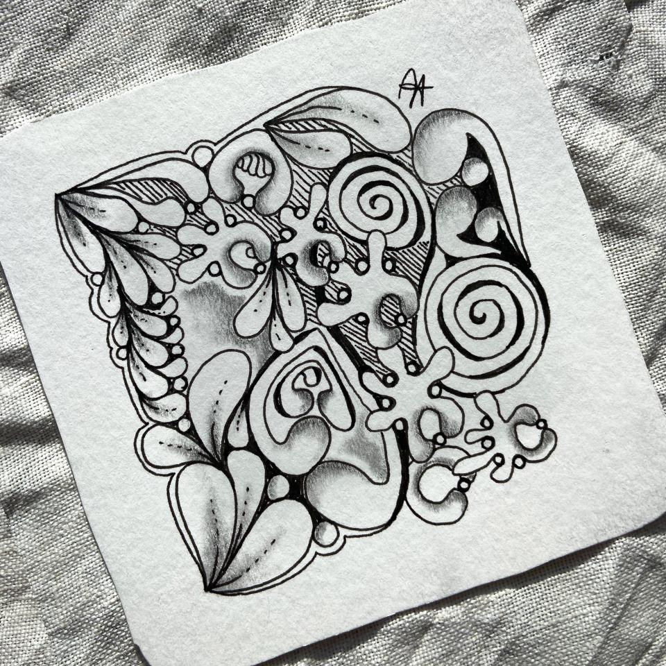 Leer Zentangle tekenen in 2,5 uur met je groep. - Foto