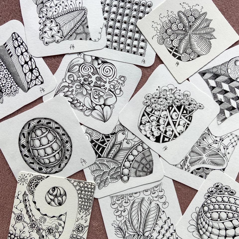 Leer Zentangle tekenen in 2,5 uur met je groep. - Foto
