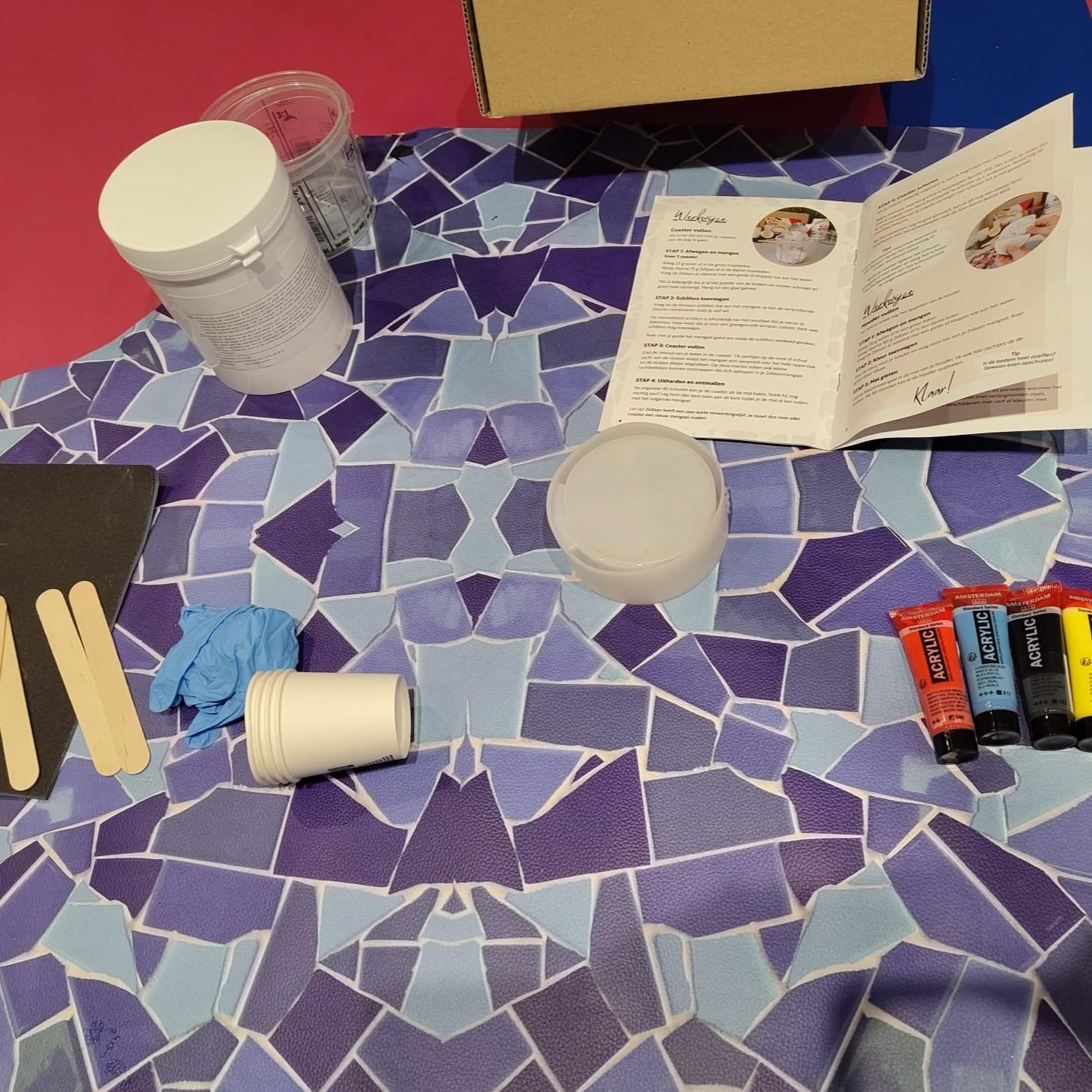Workshop ecologische terrazzo-coasters bij Linkerloft - Foto