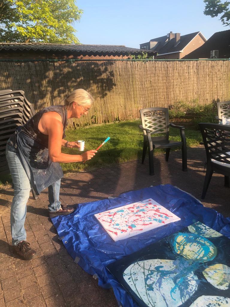 Acryl: action painting mei - Foto
