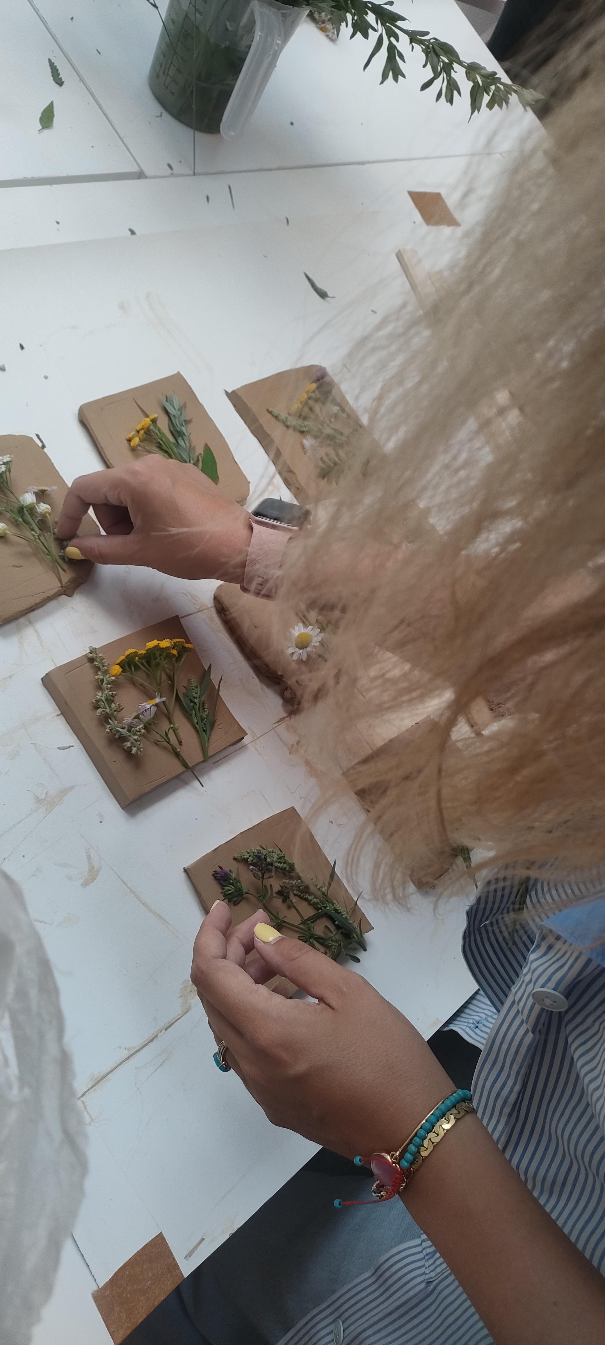 Workshop botanische tegel - Foto