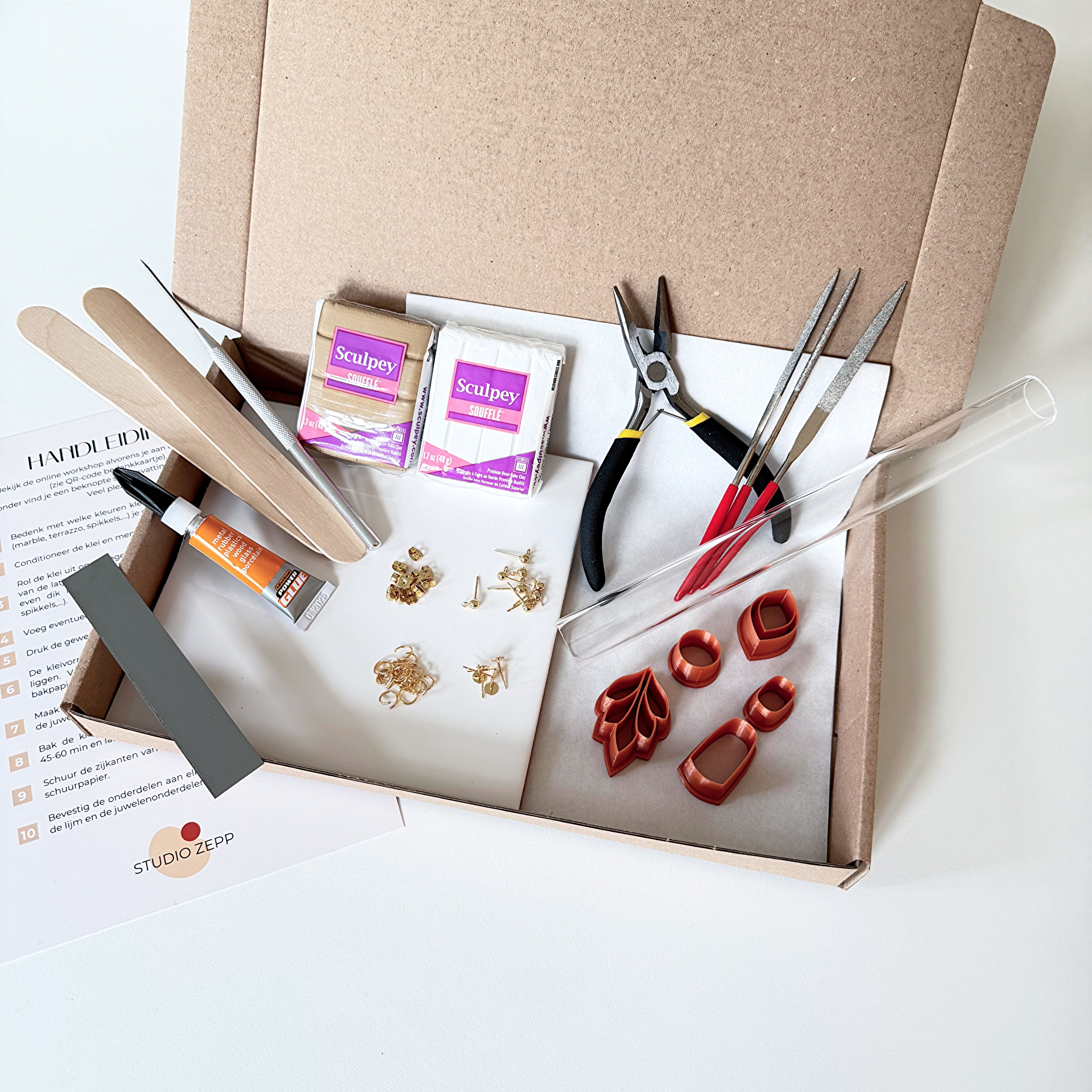DIY pakket - oorbellen maken met polymeerklei