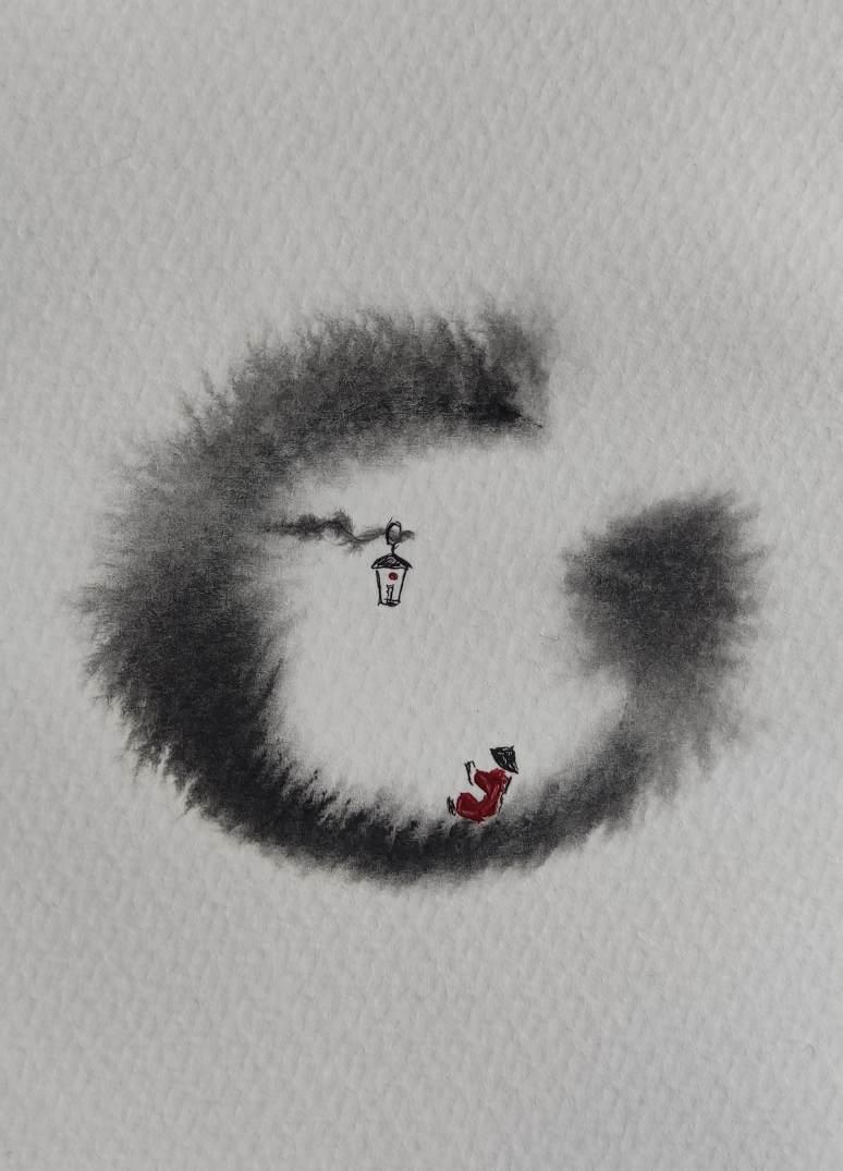 Japanse inspiratie: vloeien met water & inkt - Foto