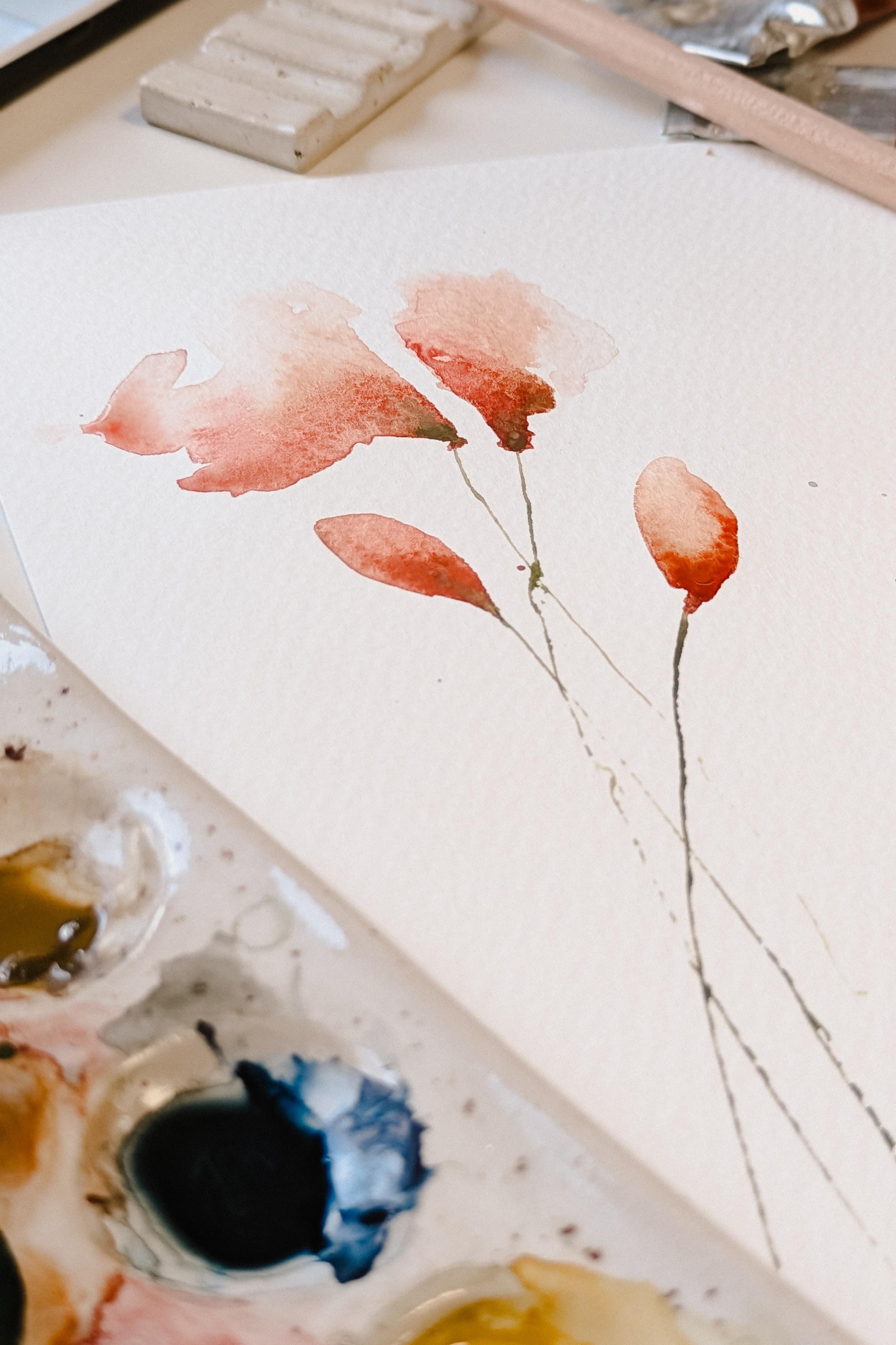 Workshop Aquarel 'Klaprozen & Margrietjes' - Foto