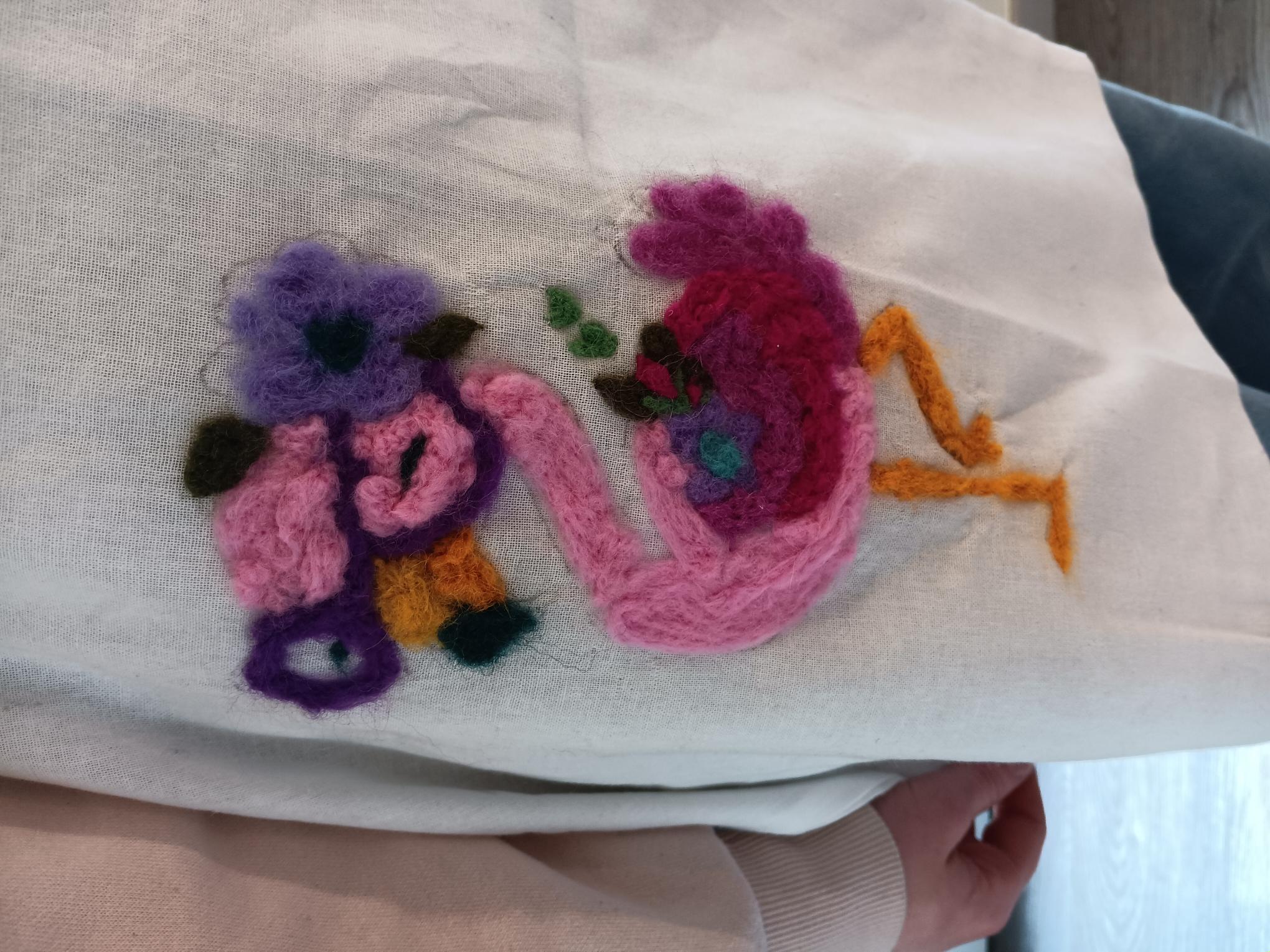 Naaldvilten (totebag) in Schelle