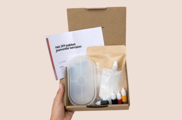 DIY pakket jesmonite terrazzo (voor 2 stuks!)
