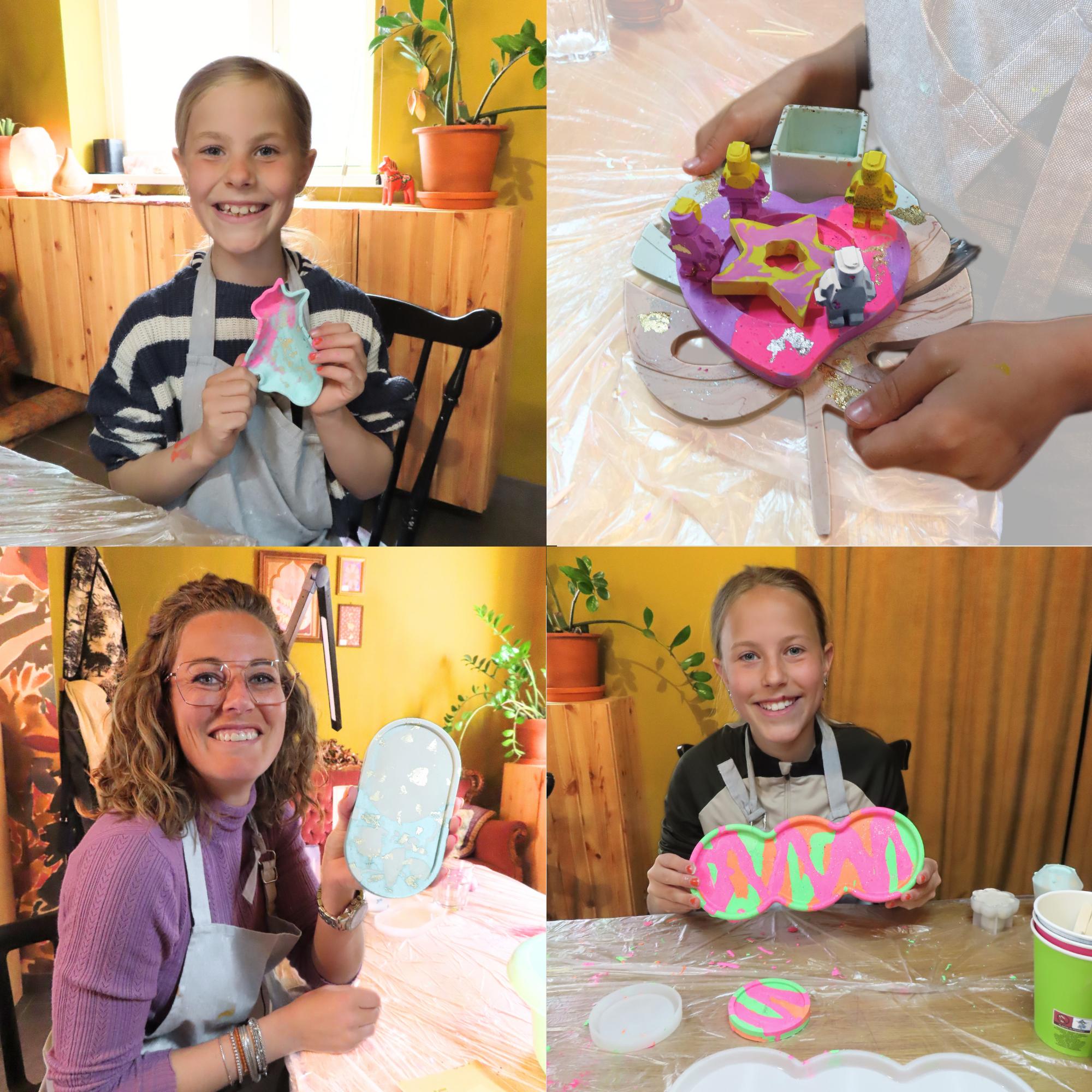 Ouder-kind workshop Jesmonite - Foto