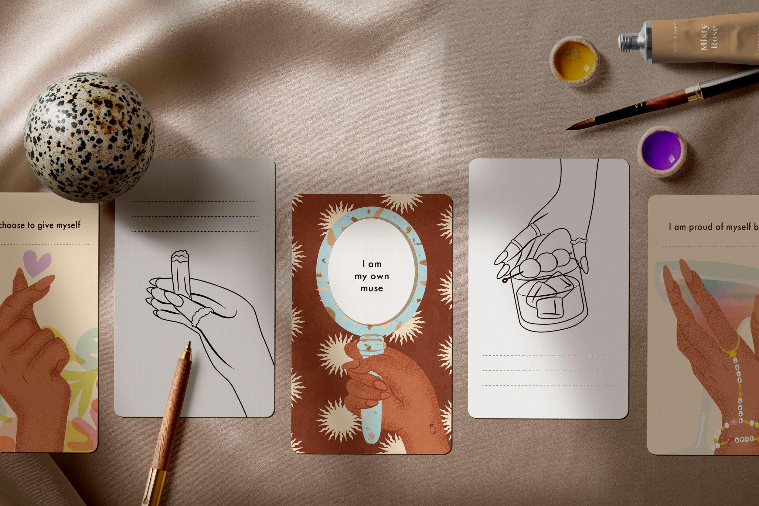 DIY Pakket Affirmatie Kaarten Self Love - Foto