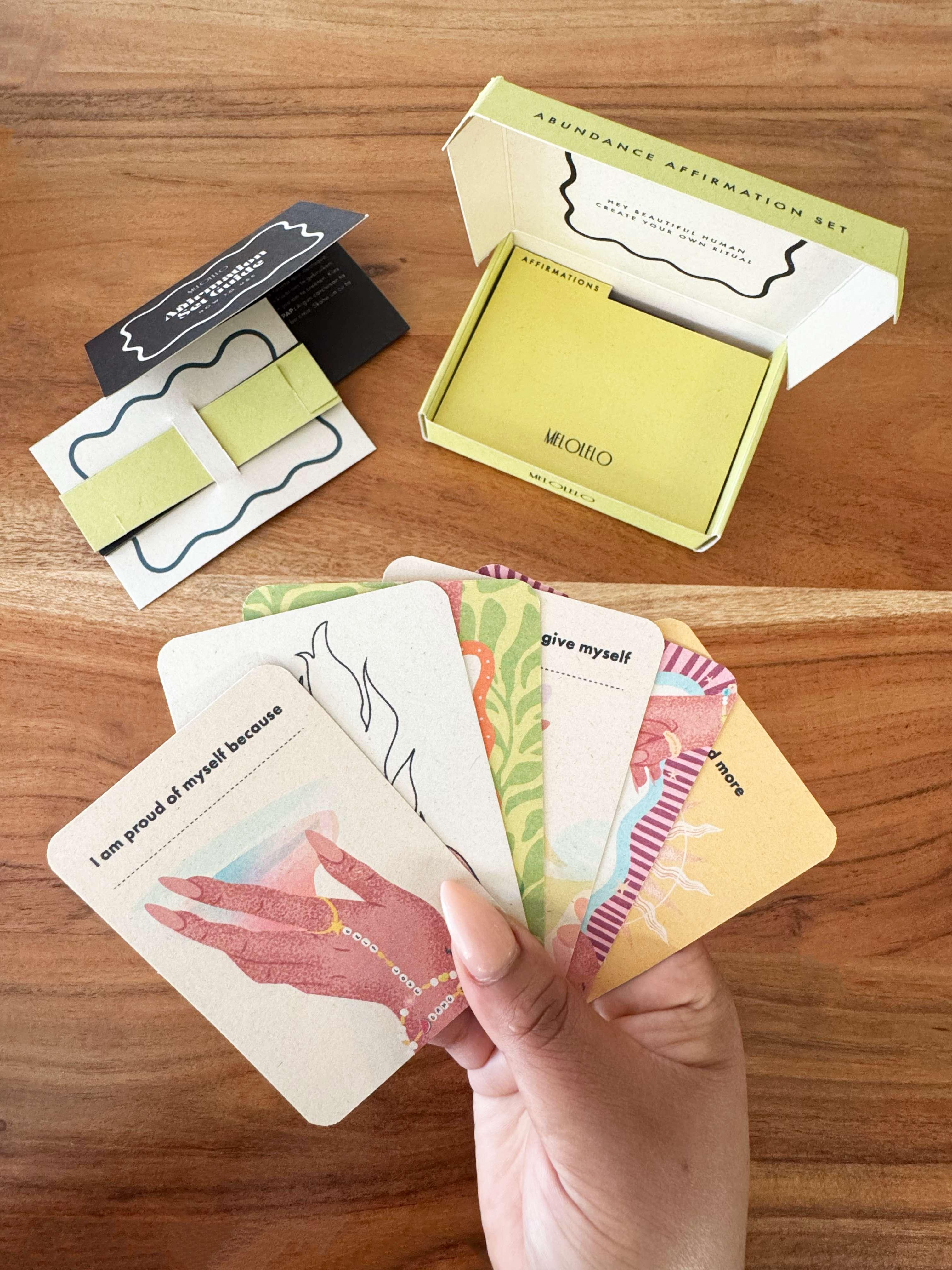 DIY Pakket Affirmatie Kaarten Abundance - Foto