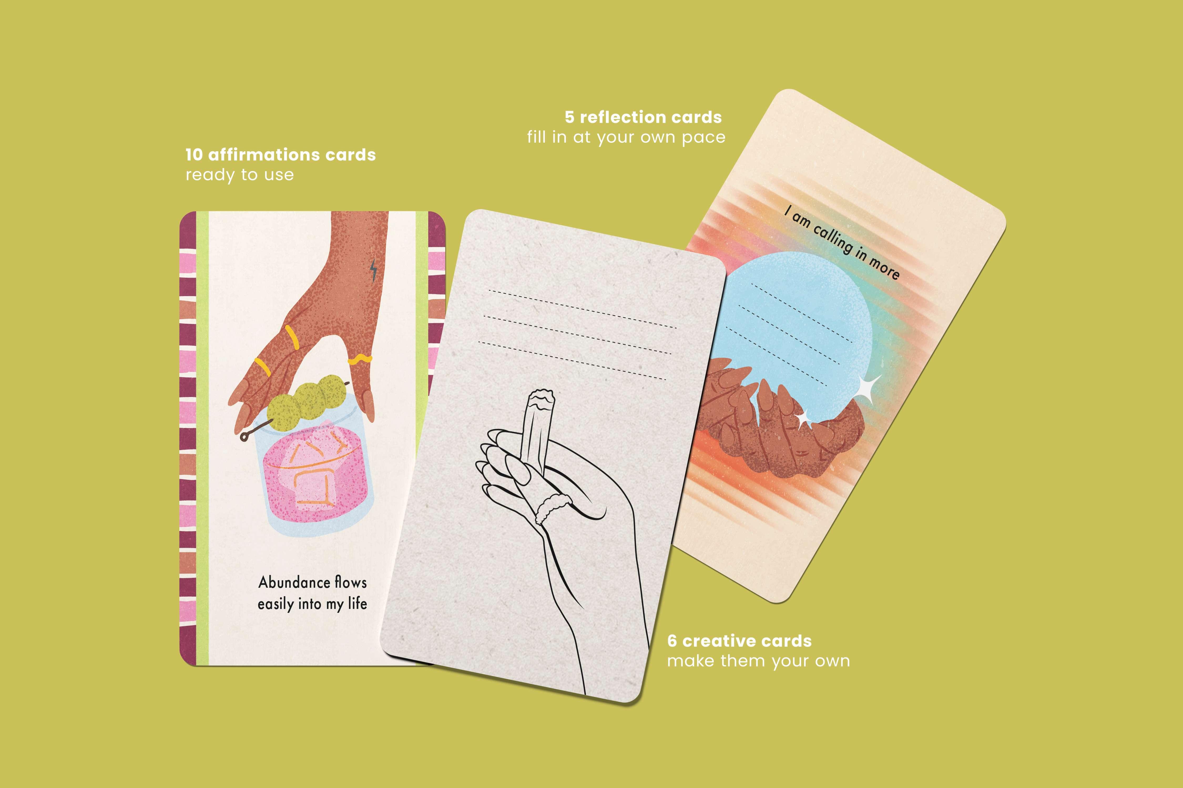 DIY Pakket Affirmatie Kaarten Abundance - Foto