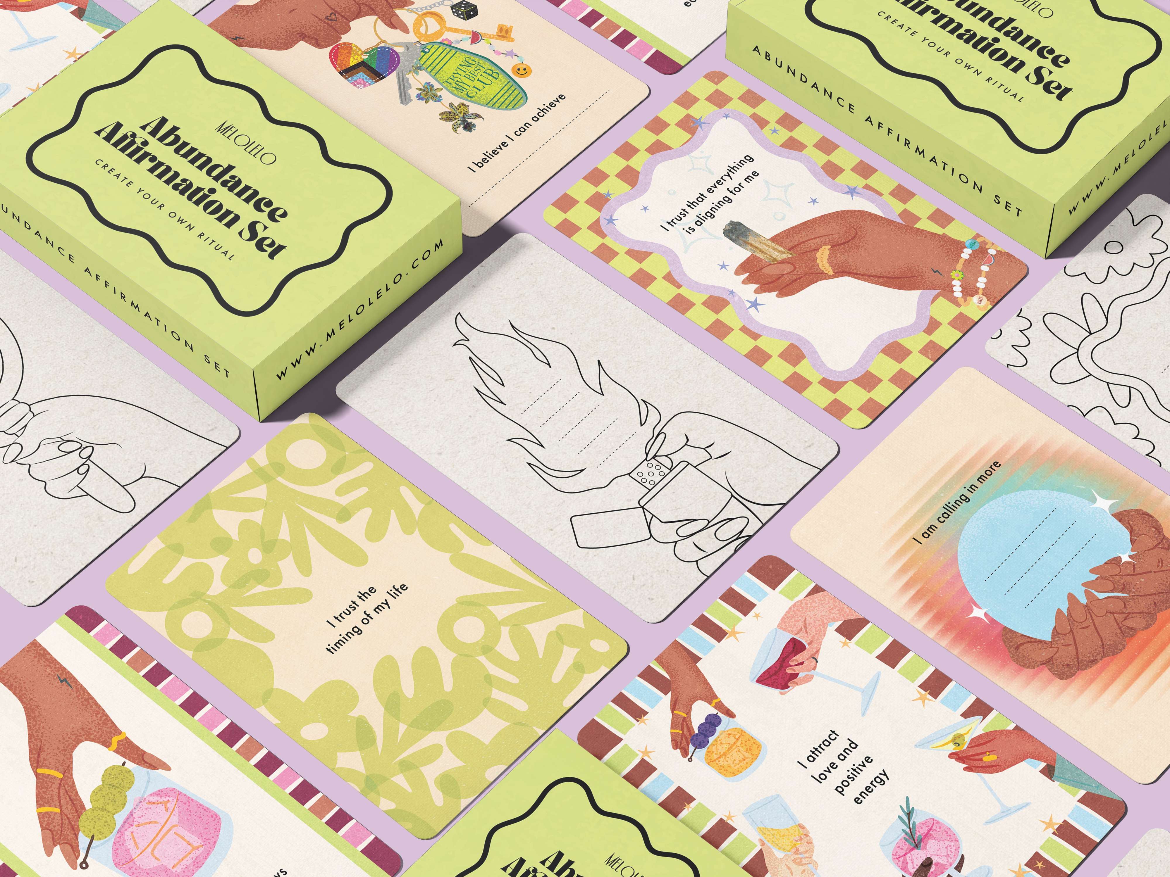 DIY Pakket Affirmatie Kaarten Abundance