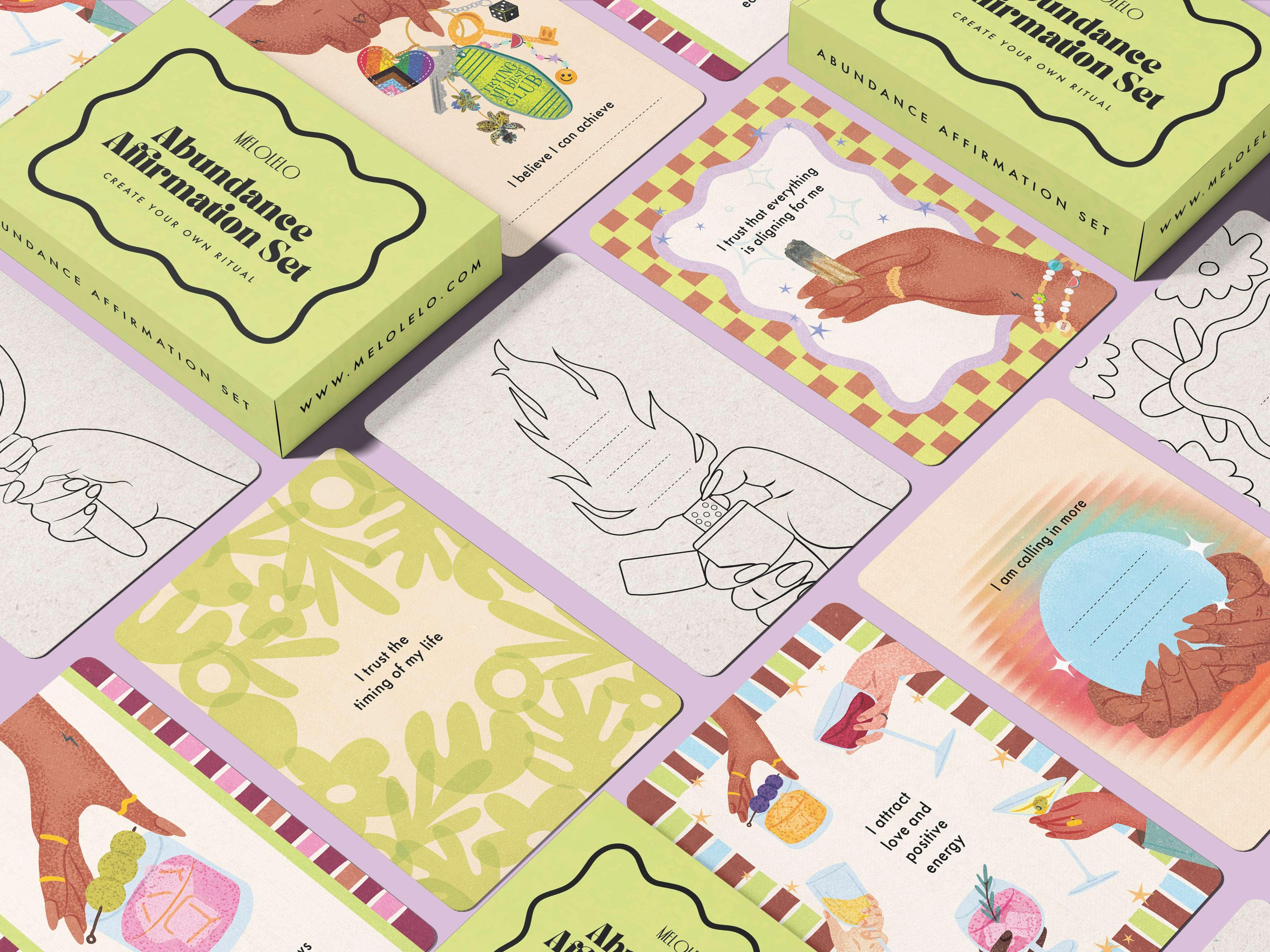 DIY Pakket Affirmatie Kaarten Abundance - Foto