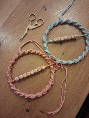 DIY pakket macramé hoepel met letters