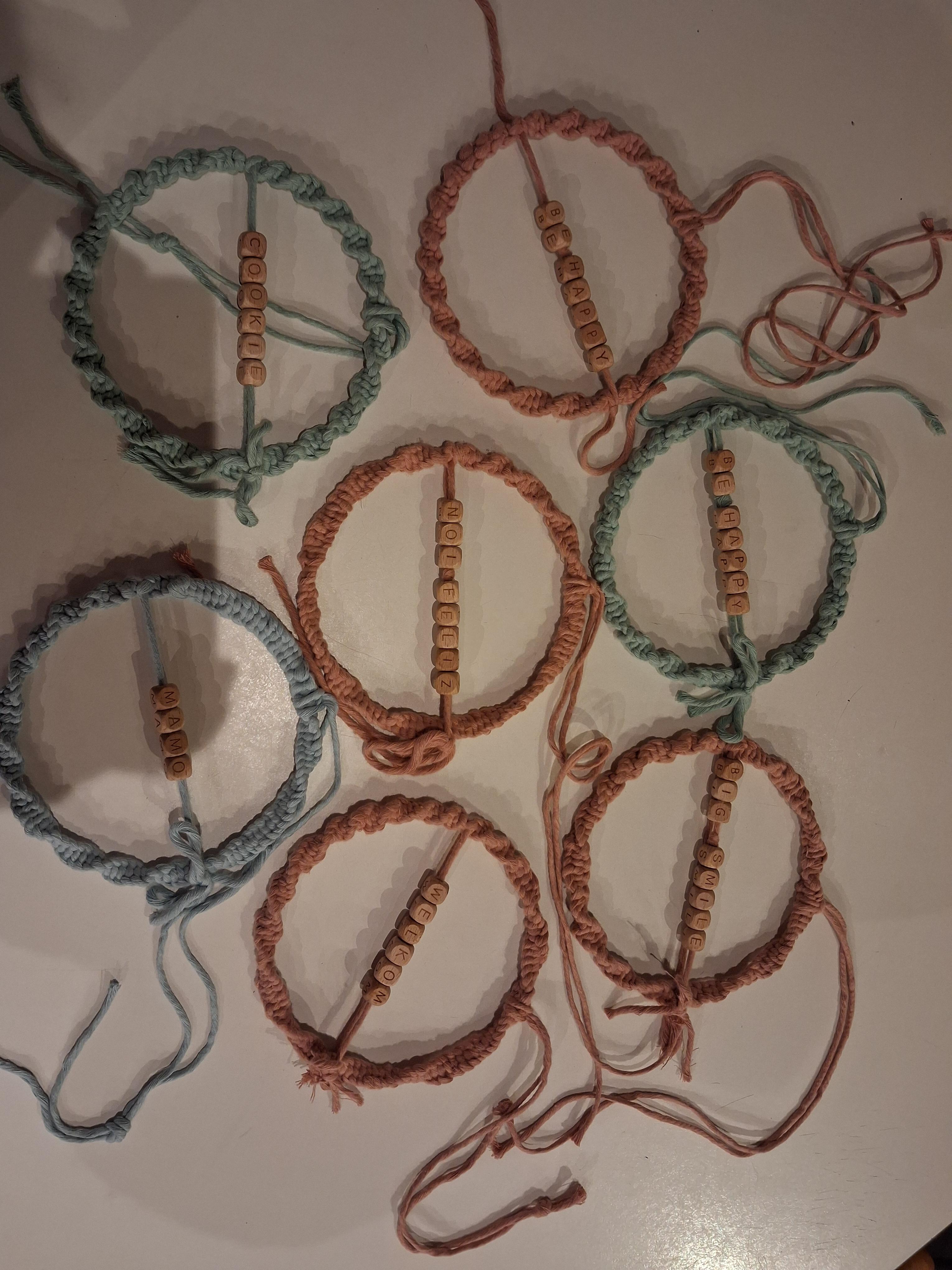 DIY pakket macramé hoepel met letters - Foto