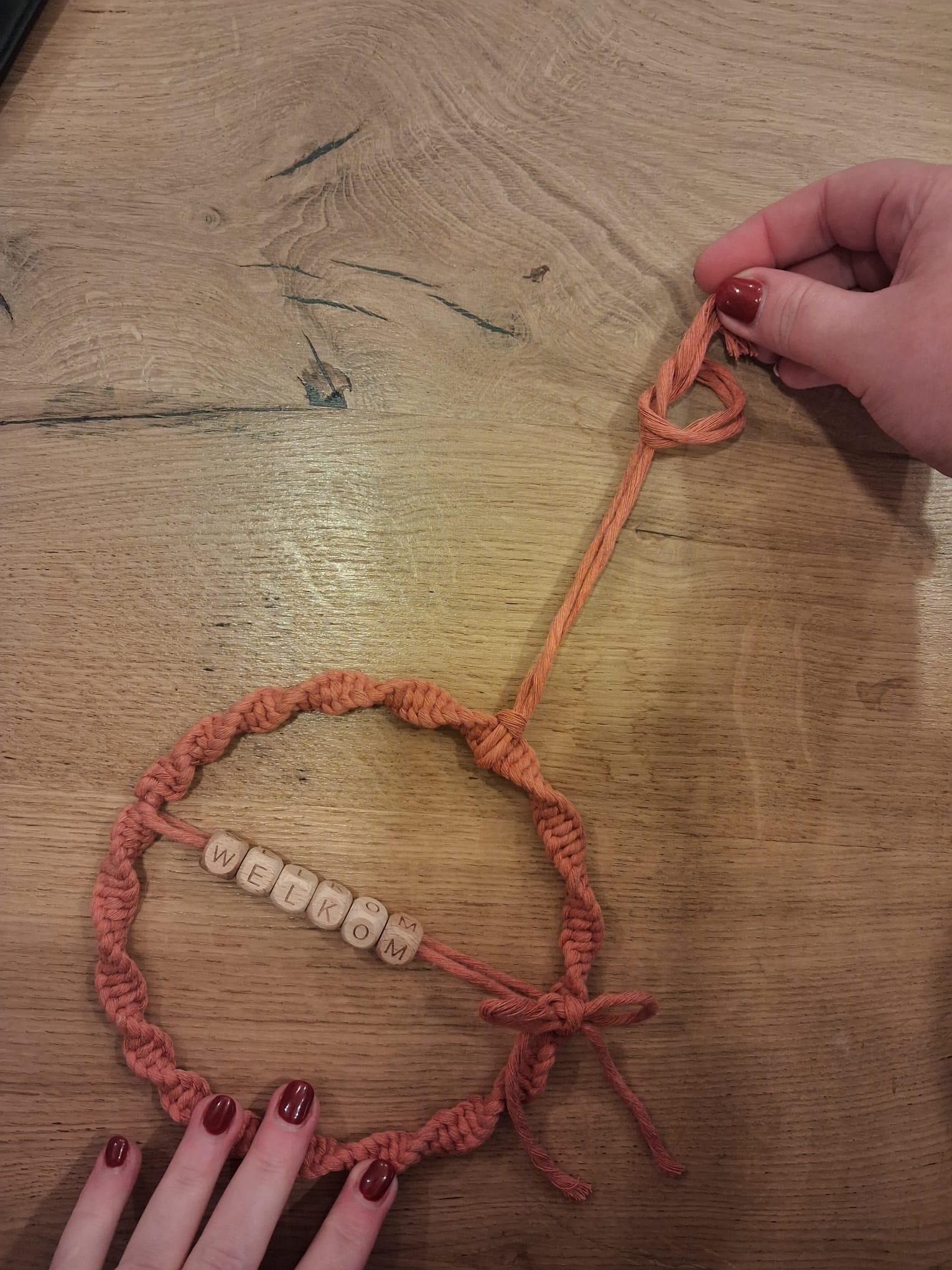 DIY pakket macramé hoepel met letters - Foto