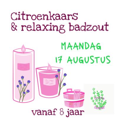 Kids workshop Citroenkaars & relaxing badzout (volledige dag - vanaf 8 jaar)