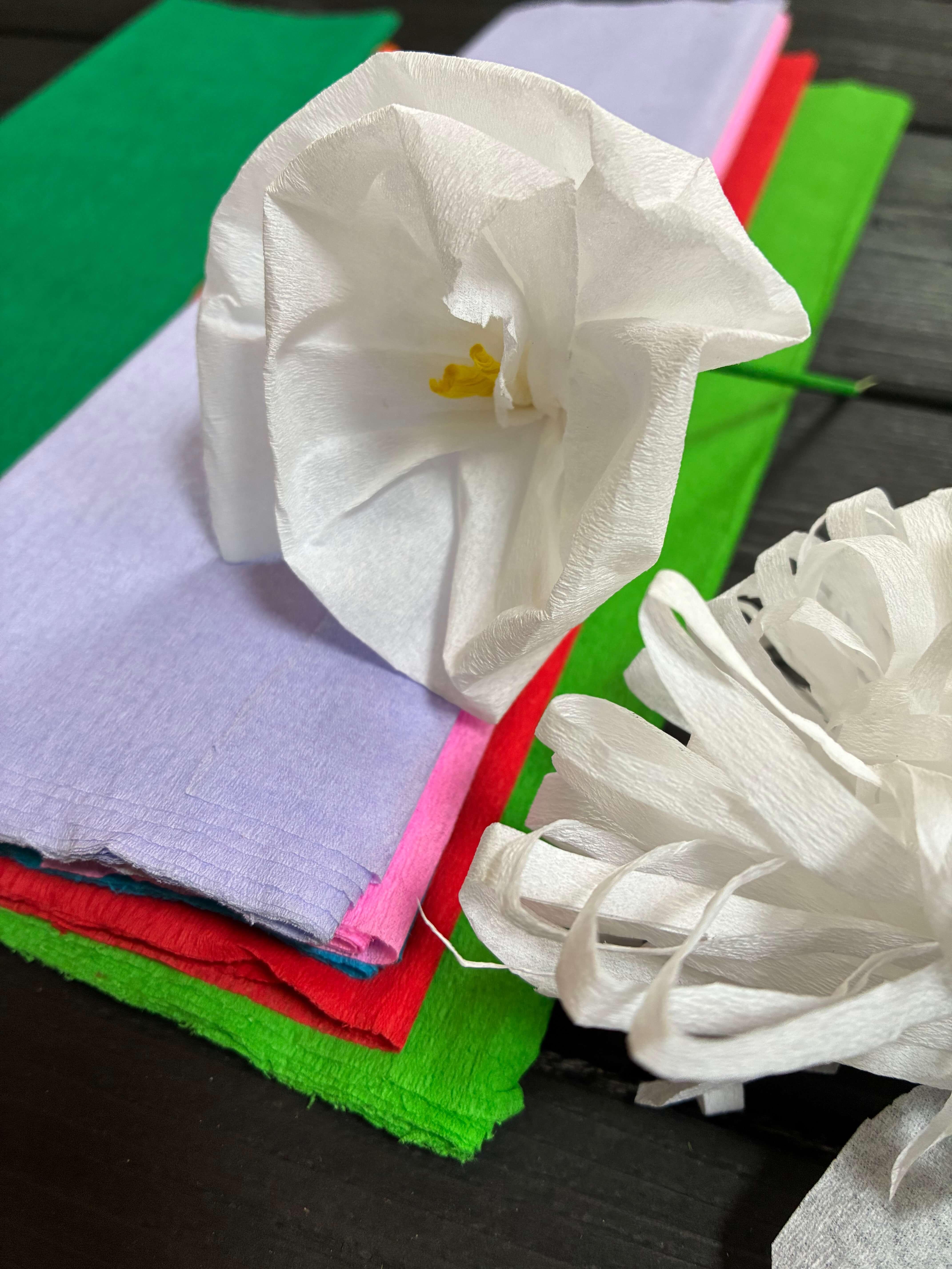 duo-workshop, papieren strandbloemen maken - Foto