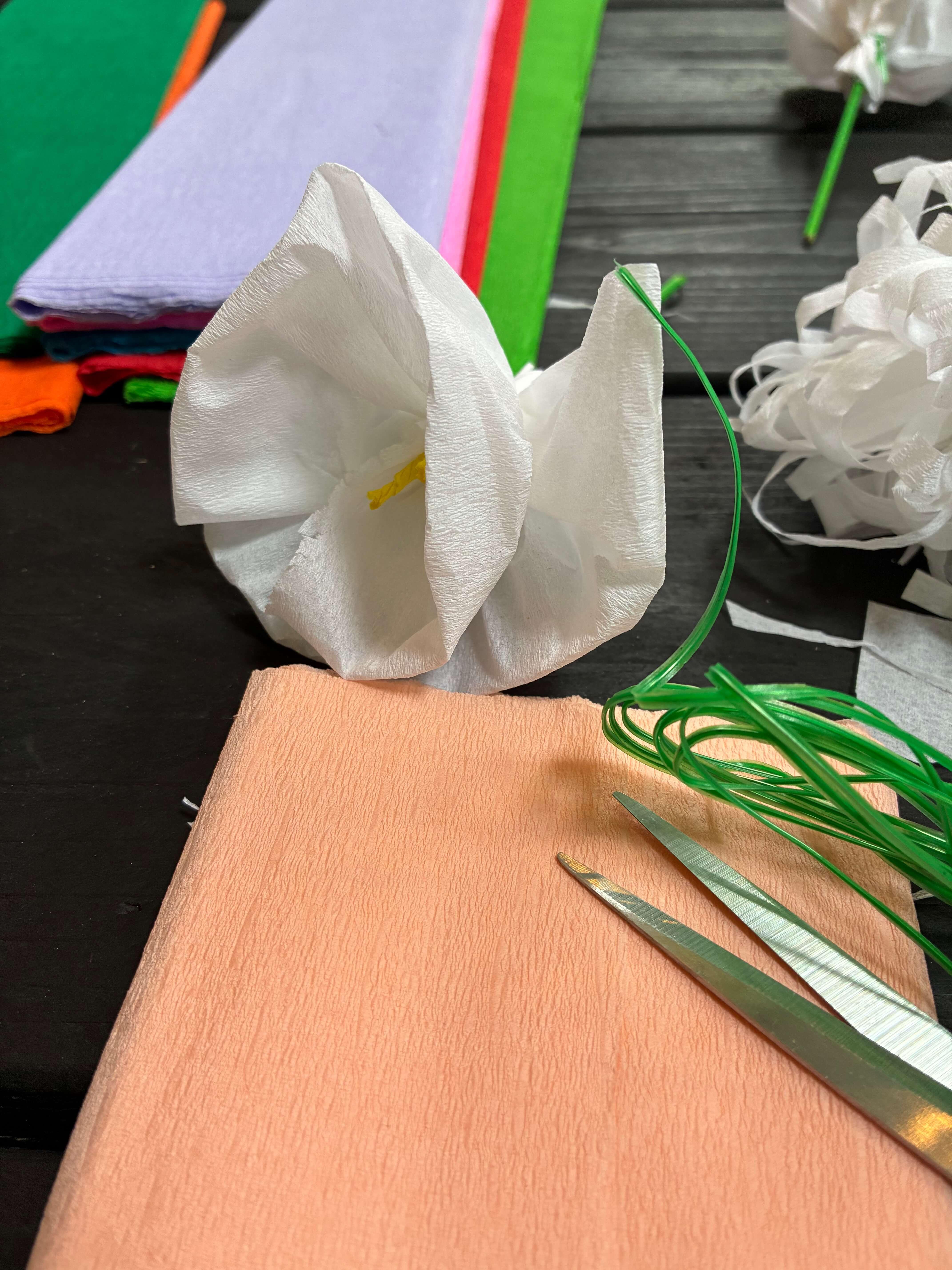 duo-workshop, papieren strandbloemen maken - Foto