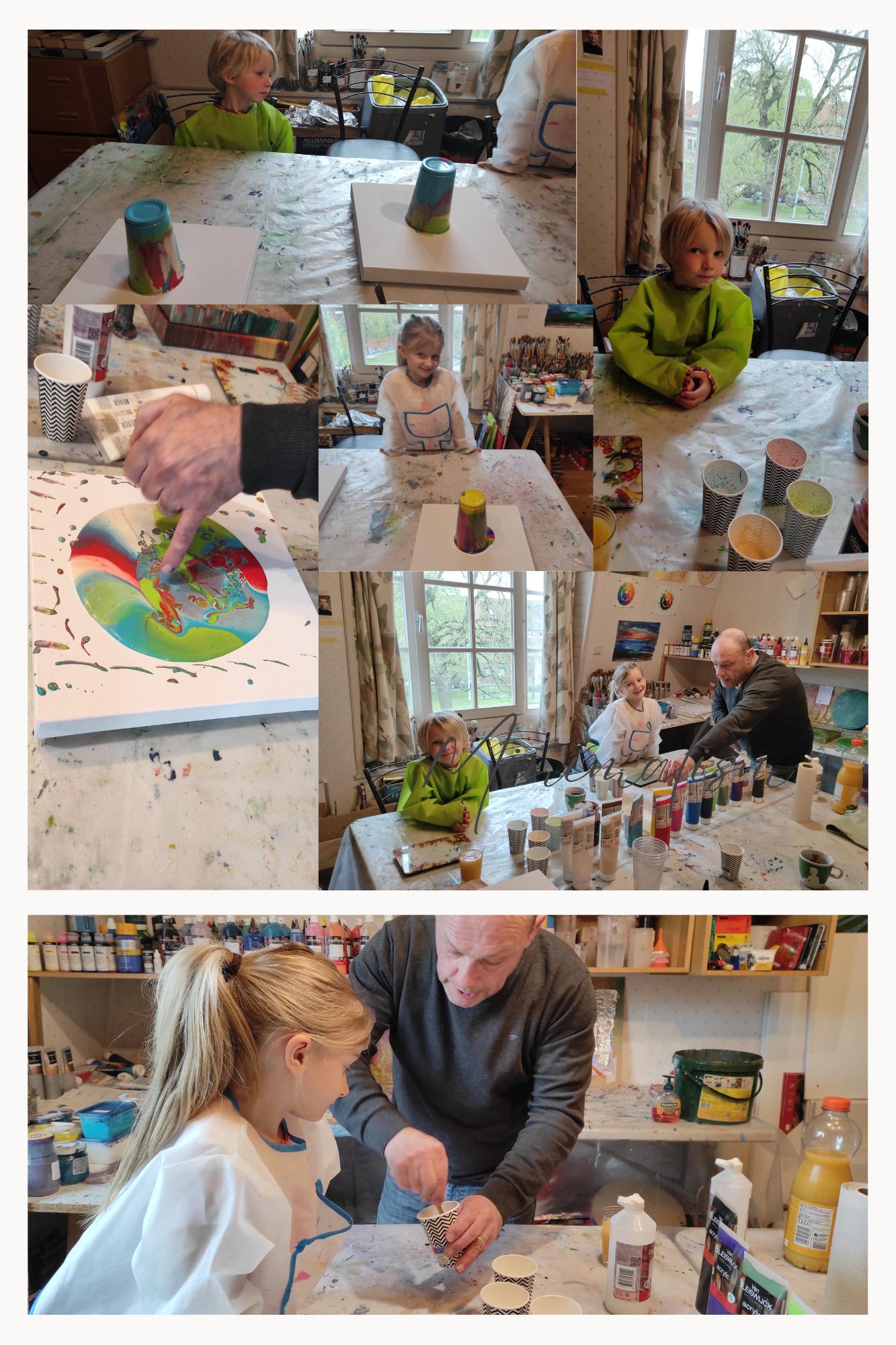 Zomeratelier Fluid Art – juli & augustus Creatieve workshops voor kinderen en kind + (groot)ouder - Foto
