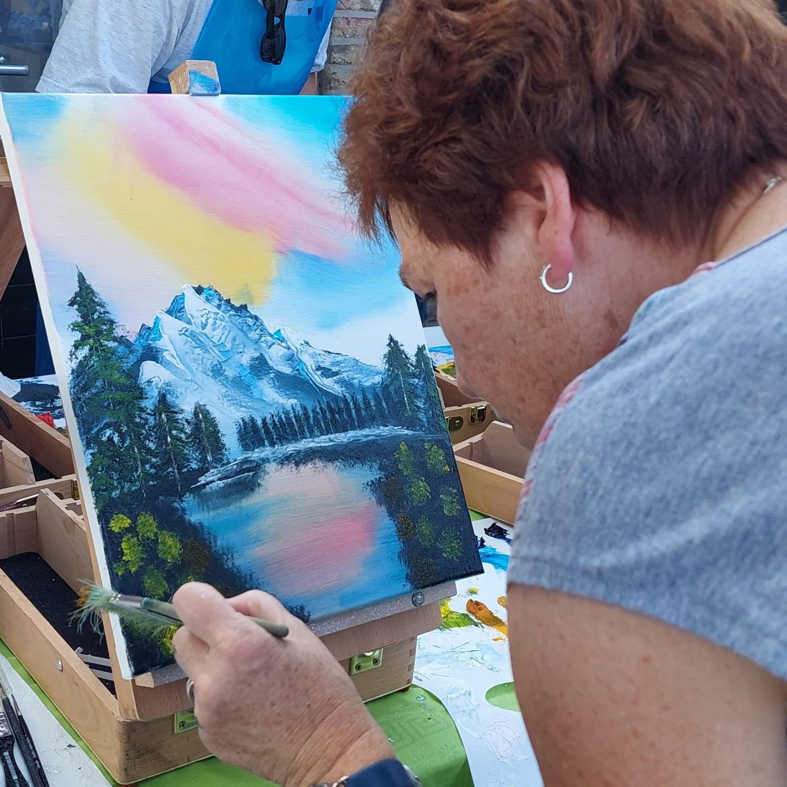 Waanzinnige Schilderworkshop in de stijl van Bob Ross - Foto