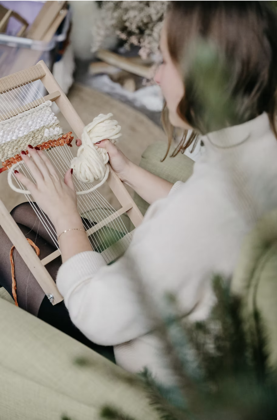 Wandtapijtje weven op een weefraam - workshop voor groepen