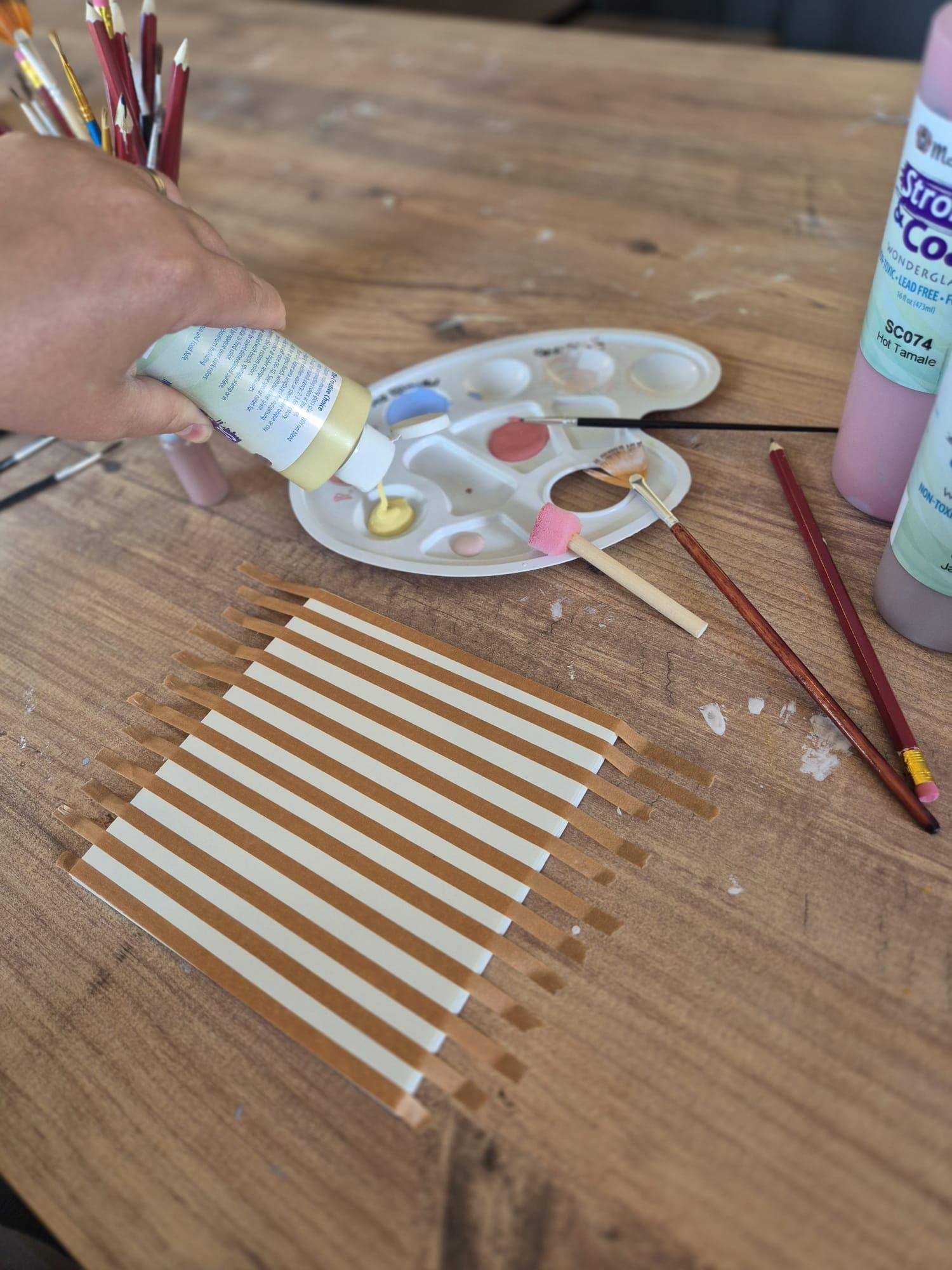 Keramiek tegeltjes beschilderen - Pottery Painting - Foto