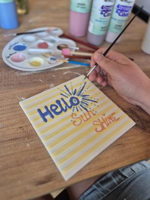 Keramiek tegeltjes beschilderen - Pottery Painting