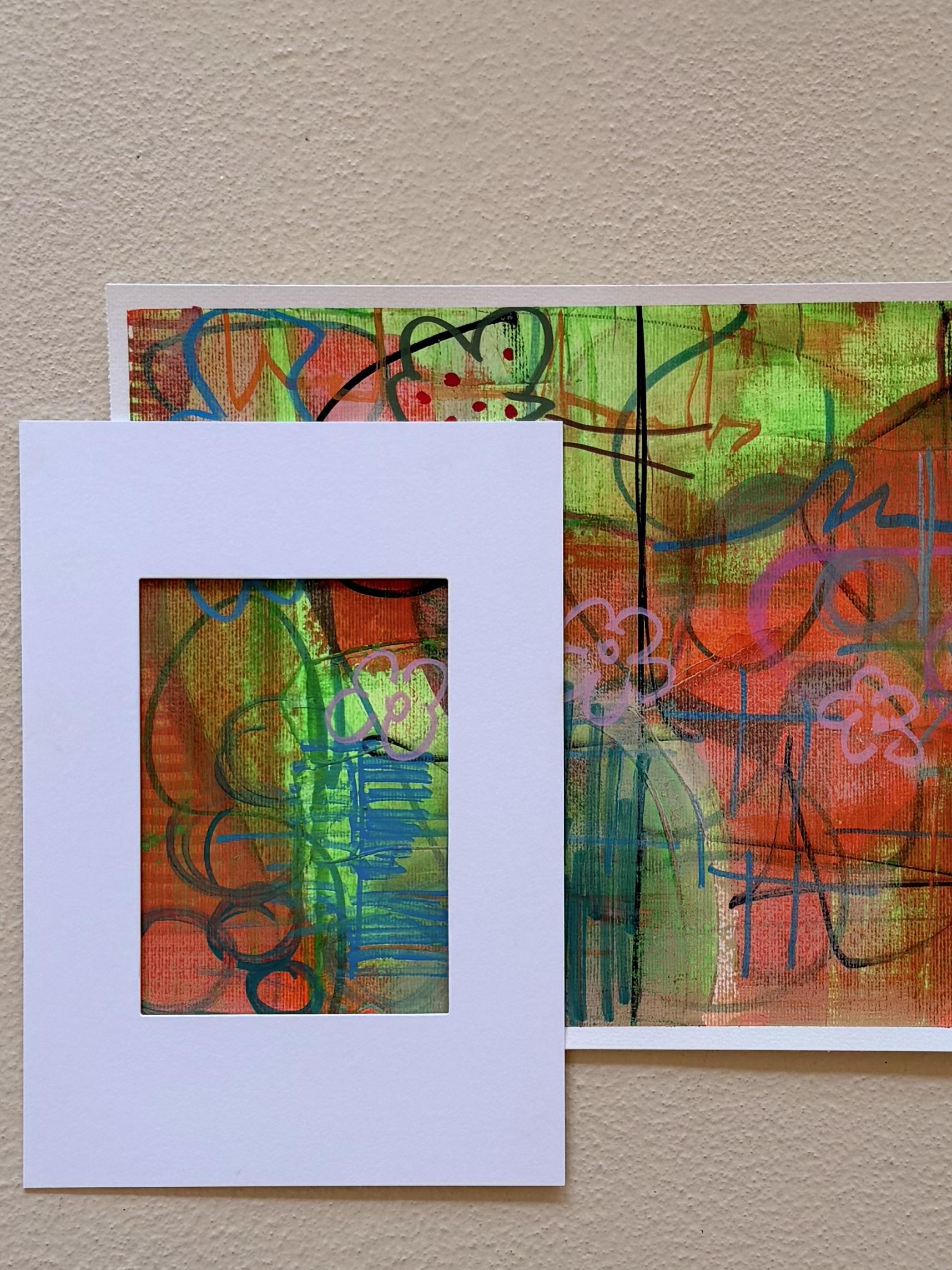 Abstracte fragmenten - workshop mixed media - Foto