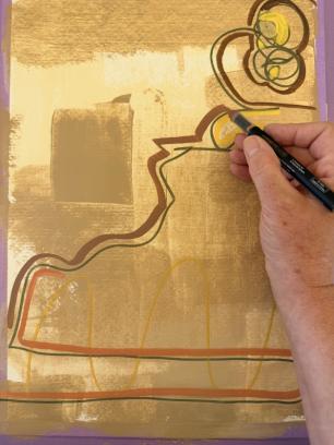 Abstracte fragmenten - workshop mixed media