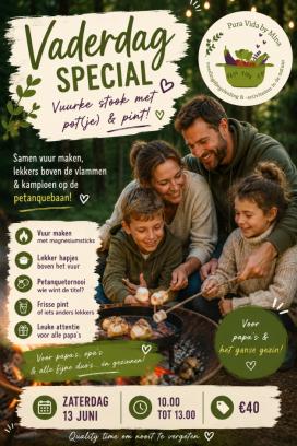 Vaderdagspecial: Vuur maken, Hapjes op het vuur & Petanque