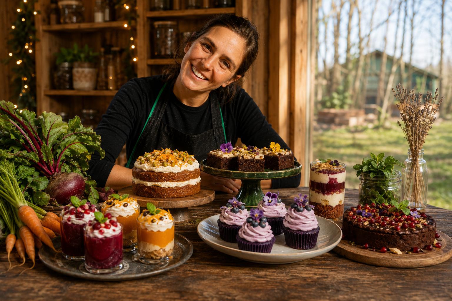 Feestelijke desserts maken met groenten - Foto