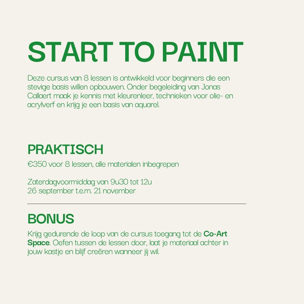 Start to Paint: De ideale basis voor beginnende schilders in 8 lessen - Foto