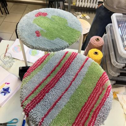 Tuften workshop in Leuven: maak je eigen design krukje