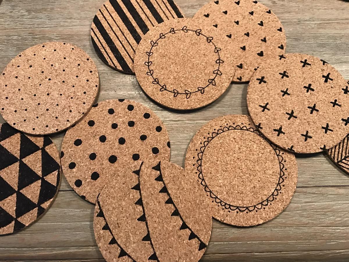 DIY hippe onderzetters - Foto
