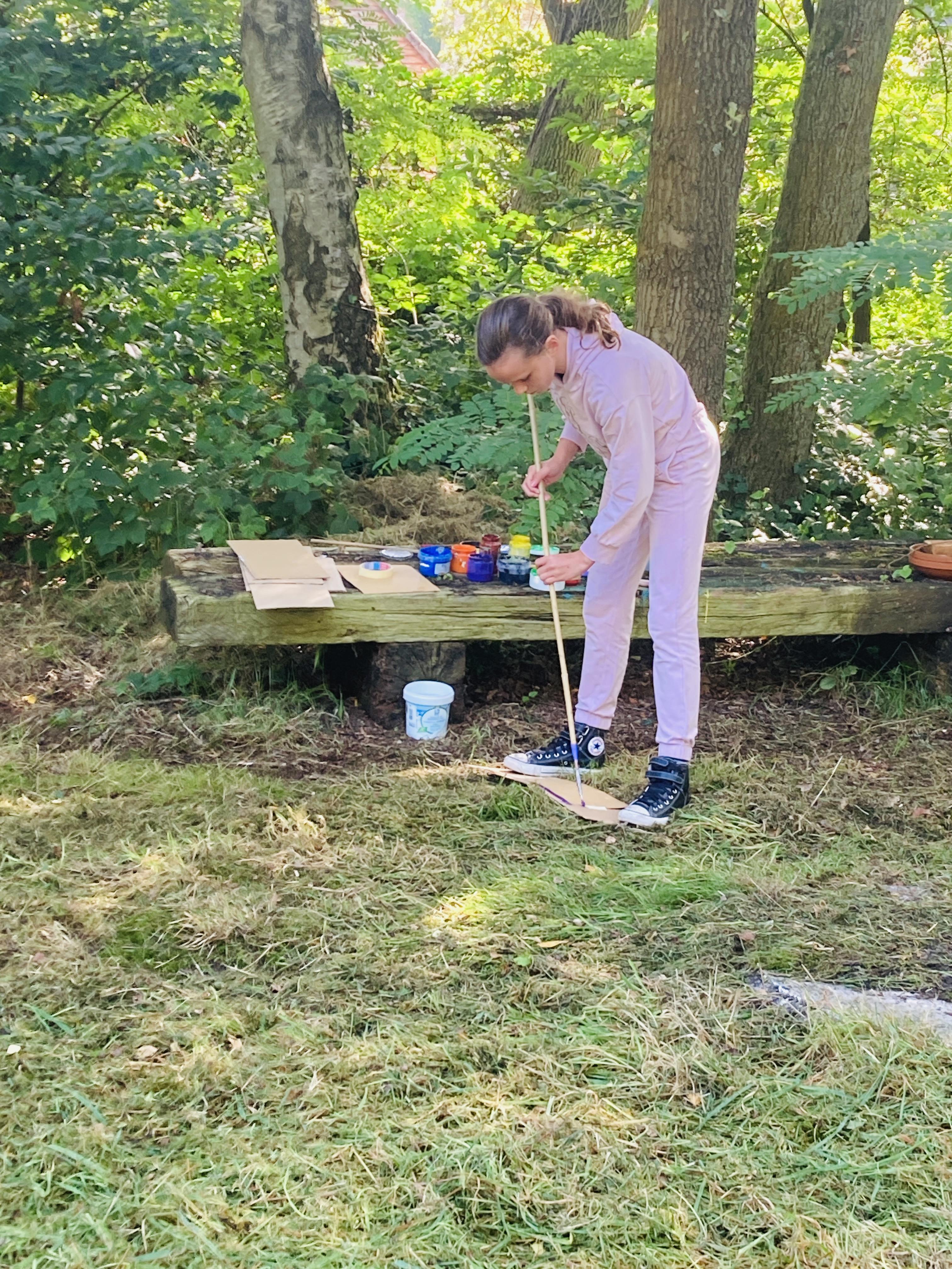Gezinsworkshop Action Painting - Foto