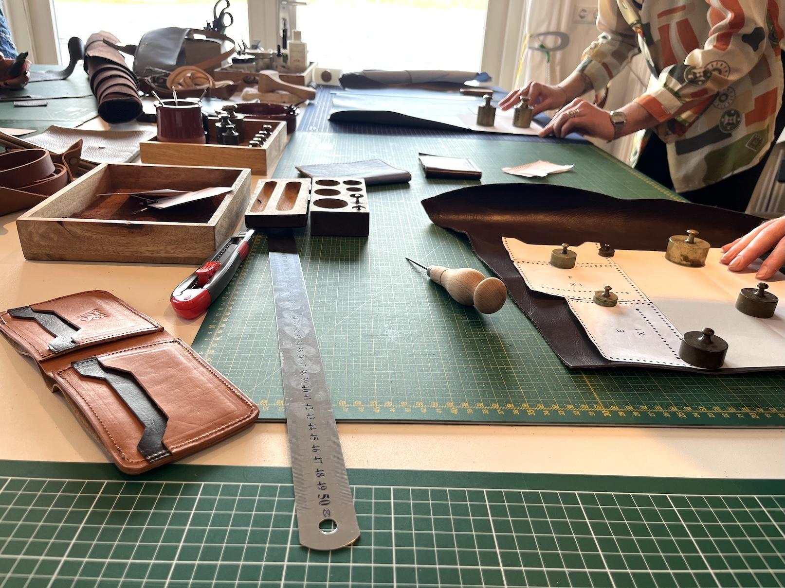 Workshop leren portefeuille - Foto