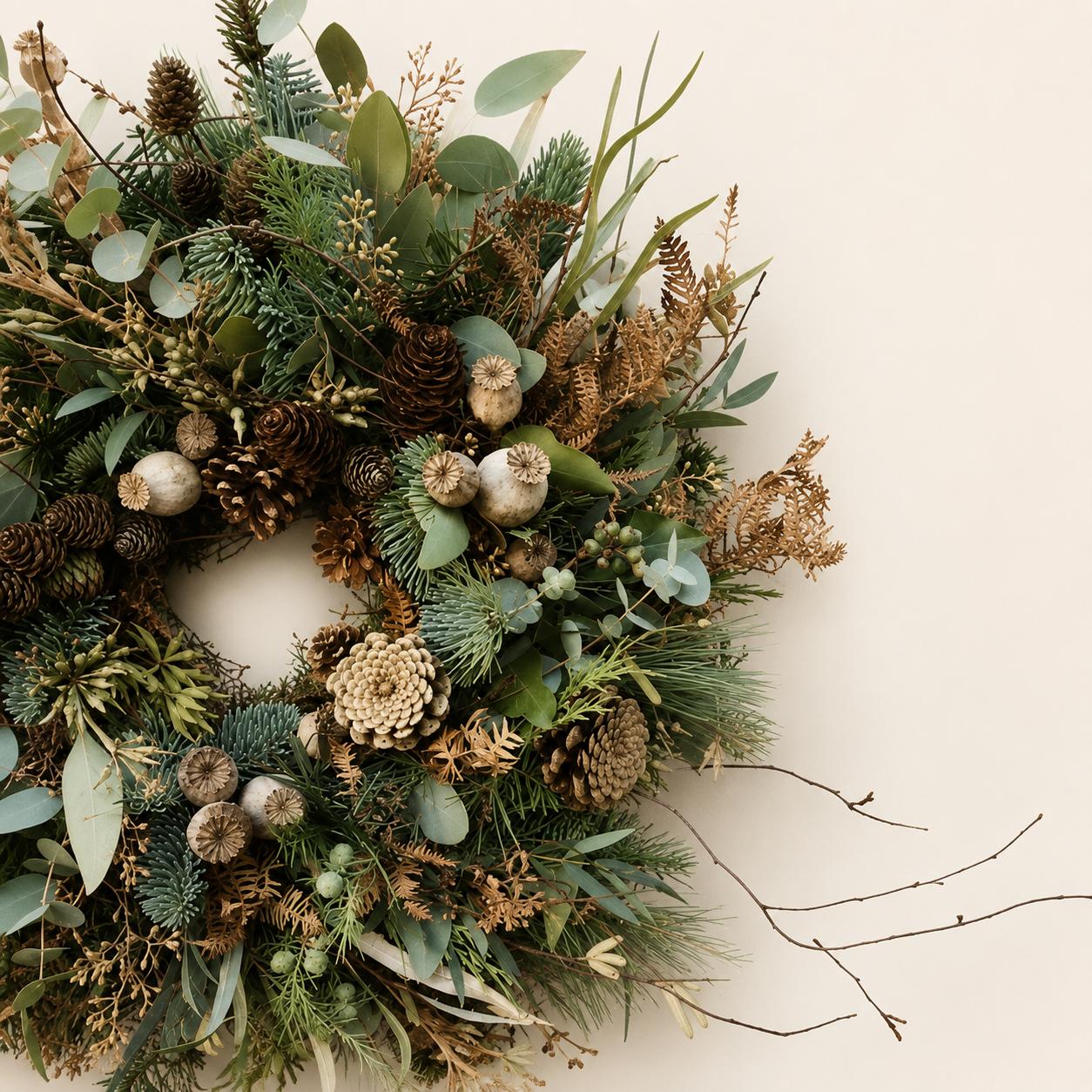 Kerstkrans & Kerstdecoratie Workshop - Foto