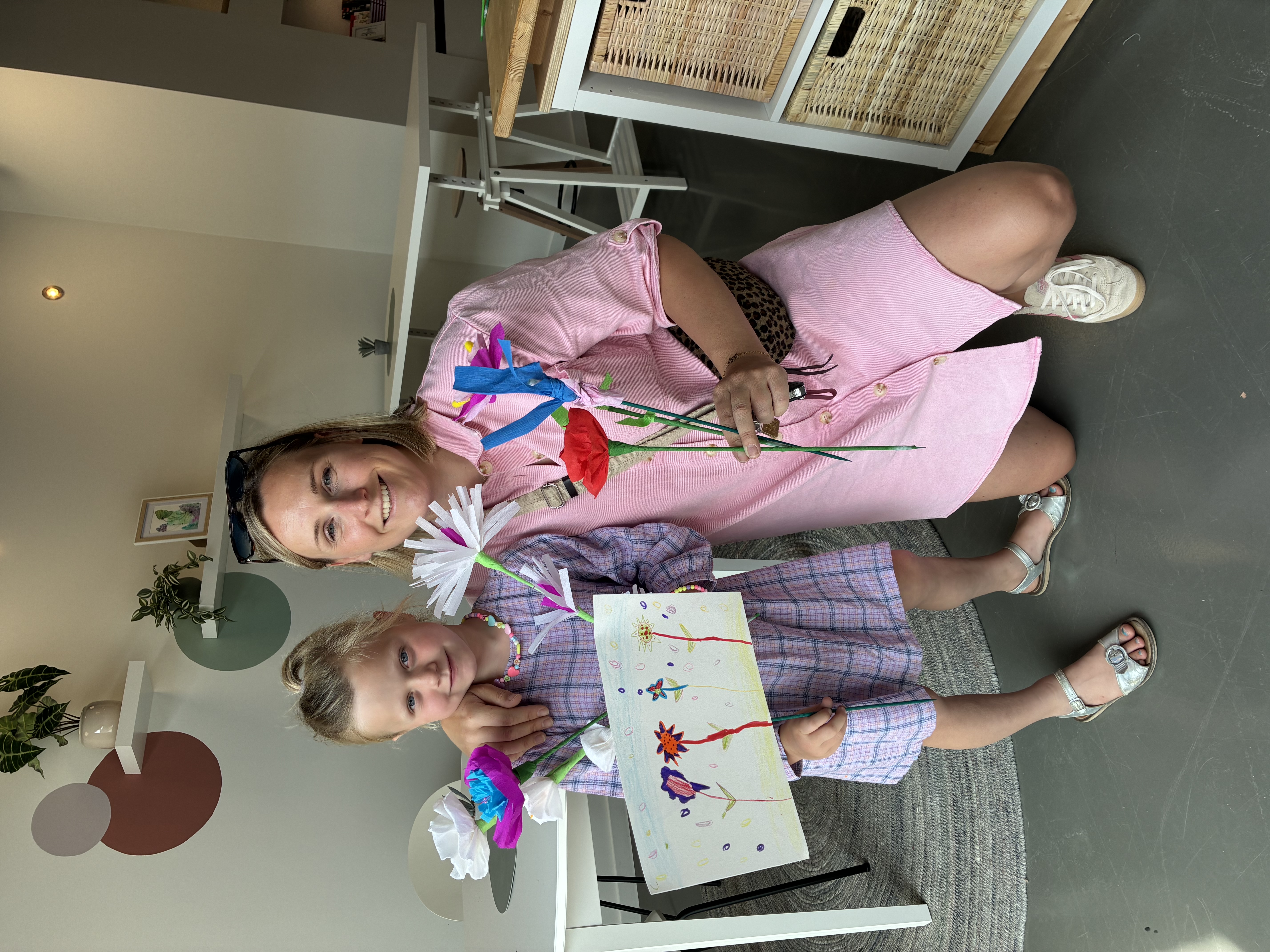 duo-workshop, papieren strandbloemen maken