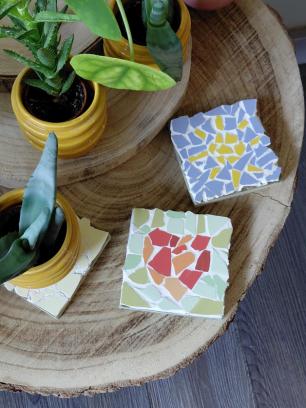 Mozaïek workshop - Maak 4 unieke onderzetters