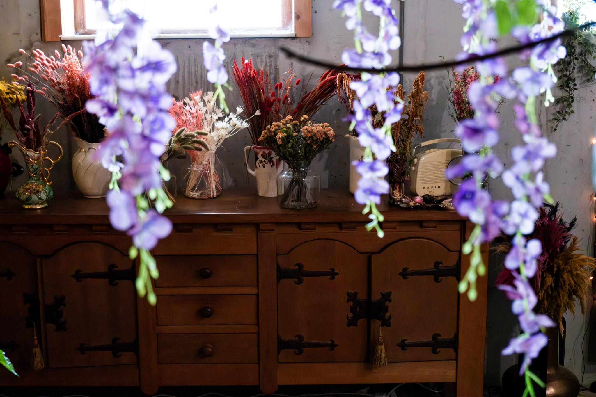 Workshop Bloemenwolkje met droogbloemen voor groepen - Foto