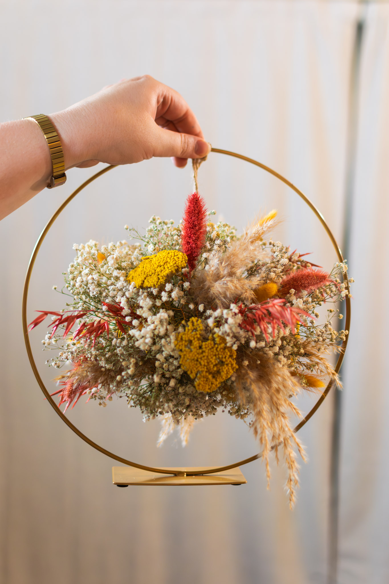 Workshop Bloemenwolkje met droogbloemen voor groepen